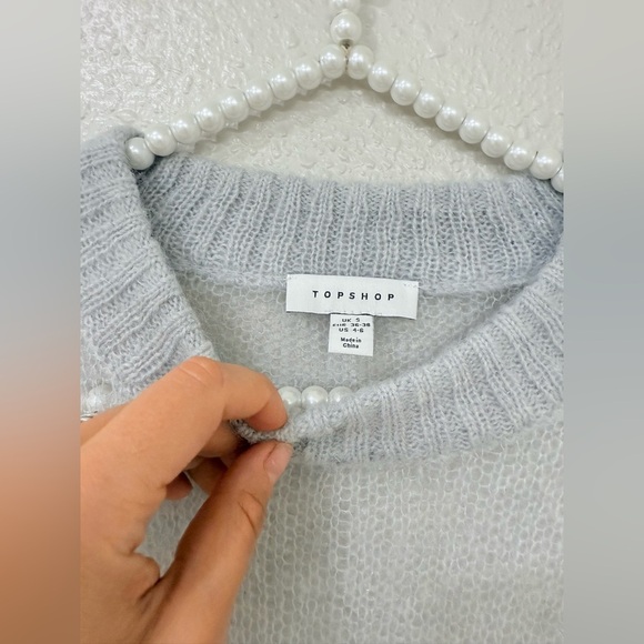 TopShop Open Stitch Sweater Vest Wool Size S -M NWT - Picture 4 of 13